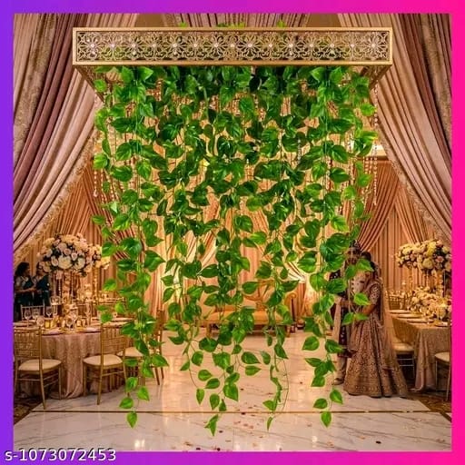 Lush Green Cascading Leaf Vines - Plant Garlands For Interior Decoratio... - Image 1