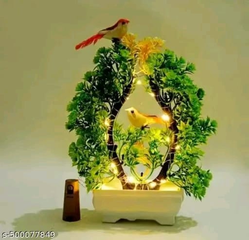 Artificial Bonsai Tree with Sparrow - 'Living Room' Dining Table Decor - Image 1